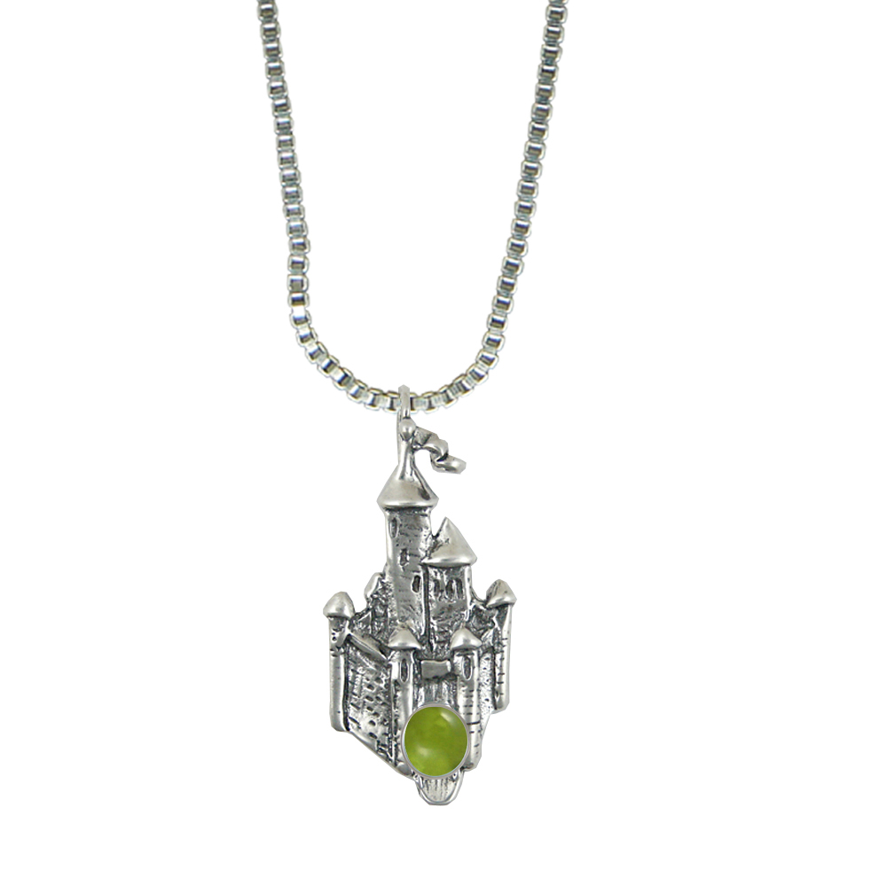Sterling Silver Arthur's Castle Pendant With Peridot